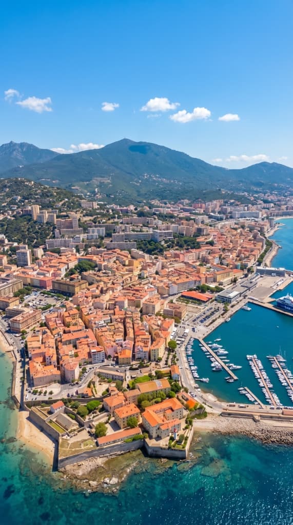 Vue aérienne d'Ajaccio